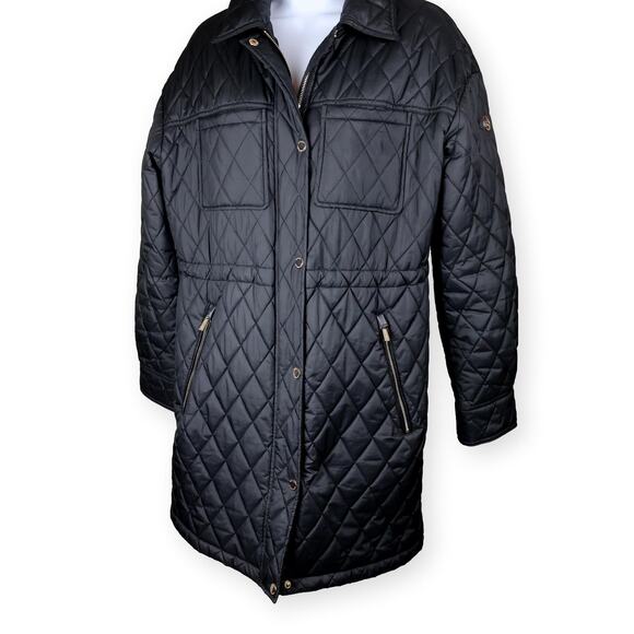 MICHAEL Michael Kors Black Womens Packable Puffer Jacket M - Picture 1 of 12